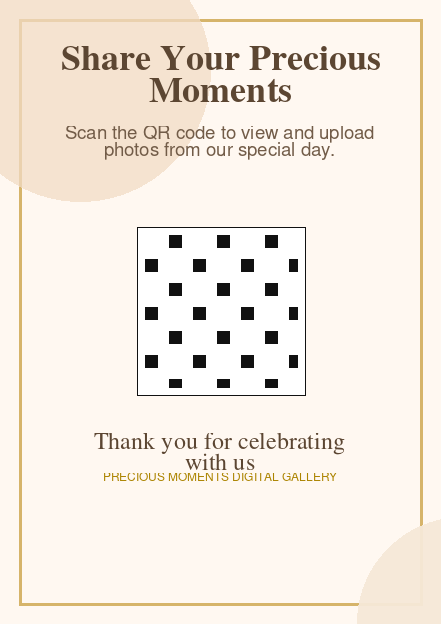 Elegant Wedding Welcome QR code template