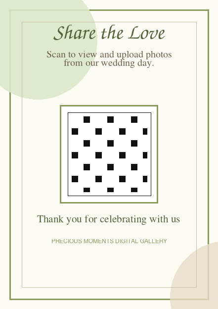 Botanical Wedding QR code template