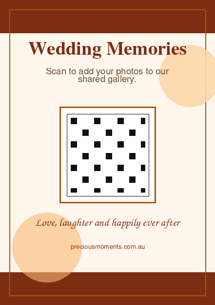 Rustic Wedding QR code template