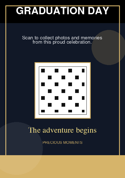 Graduation Celebration QR code template