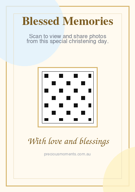 Christening Blessings QR code template